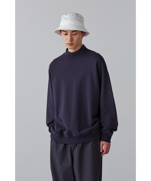 YLEVE(イレーヴ)の「Y / ORGANIC COTTON BLEND HEAVY WEIGHT FLEECE TURTLE NECK(スウェット・メンズ・ホワイト/ネイビー・4/1)」の1枚目の写真