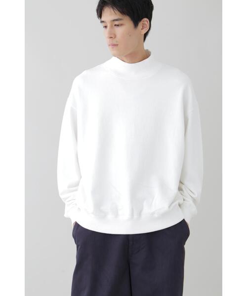 YLEVE(イレーヴ)の「Y / ORGANIC COTTON BLEND HEAVY WEIGHT FLEECE TURTLE NECK(スウェット・メンズ・ホワイト/ネイビー・4/1)」の4枚目の写真