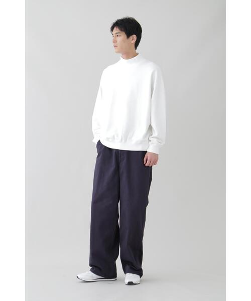YLEVE(イレーヴ)の「Y / ORGANIC COTTON BLEND HEAVY WEIGHT FLEECE TURTLE NECK(スウェット・メンズ・ホワイト/ネイビー・4/1)」の5枚目の写真