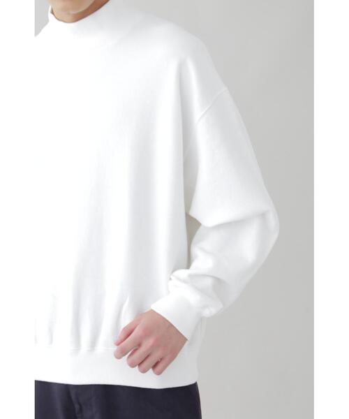 YLEVE(イレーヴ)の「Y / ORGANIC COTTON BLEND HEAVY WEIGHT FLEECE TURTLE NECK(スウェット・メンズ・ホワイト/ネイビー・4/1)」の9枚目の写真