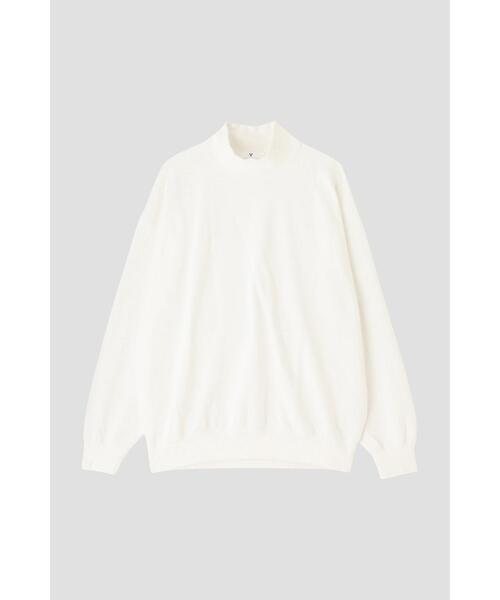 YLEVE(イレーヴ)の「Y / ORGANIC COTTON BLEND HEAVY WEIGHT FLEECE TURTLE NECK(スウェット・メンズ・ホワイト/ネイビー・4/1)」の11枚目の写真
