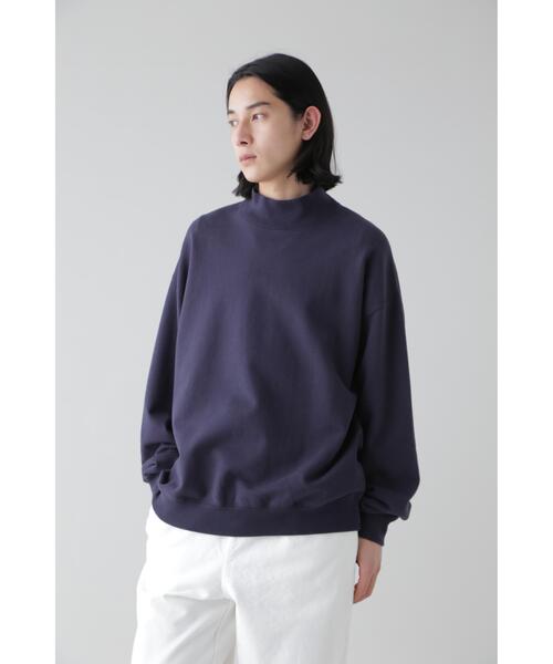 YLEVE(イレーヴ)の「Y / ORGANIC COTTON BLEND HEAVY WEIGHT FLEECE TURTLE NECK(スウェット・メンズ・ホワイト/ネイビー・4/1)」の14枚目の写真