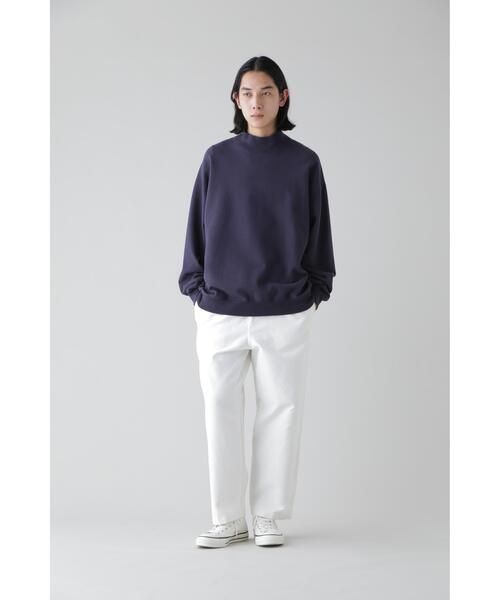 YLEVE(イレーヴ)の「Y / ORGANIC COTTON BLEND HEAVY WEIGHT FLEECE TURTLE NECK(スウェット・メンズ・ホワイト/ネイビー・4/1)」の15枚目の写真