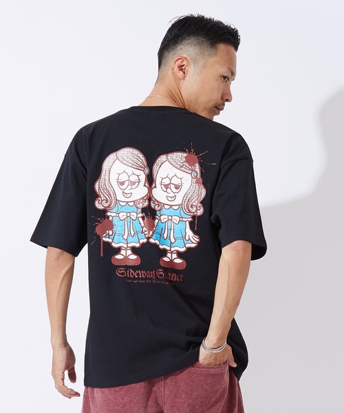 En serio TOKYO(エンソリオトーキョー)の「【SIDEWAYSTANCE】ツインシスターズ半袖Tシャツ 70807(Tシャツ/カットソー・メンズ・ホワイト/ブラック・SMALL/MEDIUM/LARGE/X-LARGE)」の2枚目の写真