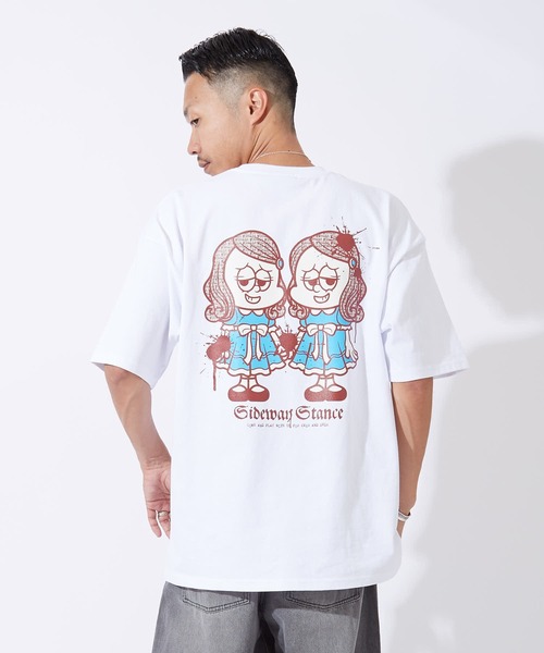 En serio TOKYO(エンソリオトーキョー)の「【SIDEWAYSTANCE】ツインシスターズ半袖Tシャツ 70807(Tシャツ/カットソー・メンズ・ホワイト/ブラック・SMALL/MEDIUM/LARGE/X-LARGE)」の3枚目の写真
