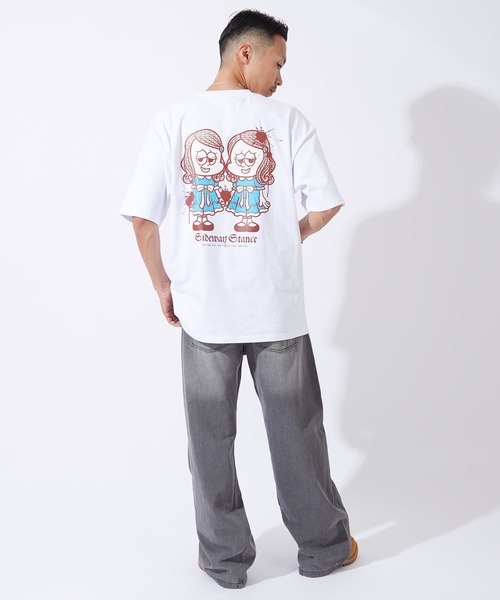 En serio TOKYO(エンソリオトーキョー)の「【SIDEWAYSTANCE】ツインシスターズ半袖Tシャツ 70807(Tシャツ/カットソー・メンズ・ホワイト/ブラック・SMALL/MEDIUM/LARGE/X-LARGE)」の4枚目の写真