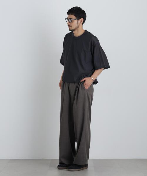 NANO universe(ナノユニバース)の「HRAFTeX(R)プルーオーバー 半袖(Tシャツ/カットソー・メンズ・カーキ/ベージュ/スミクロ・S/L/M)」の9枚目の写真