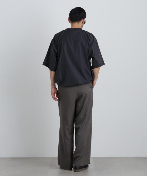 NANO universe(ナノユニバース)の「HRAFTeX(R)プルーオーバー 半袖(Tシャツ/カットソー・メンズ・カーキ/ベージュ/スミクロ・S/L/M)」の10枚目の写真
