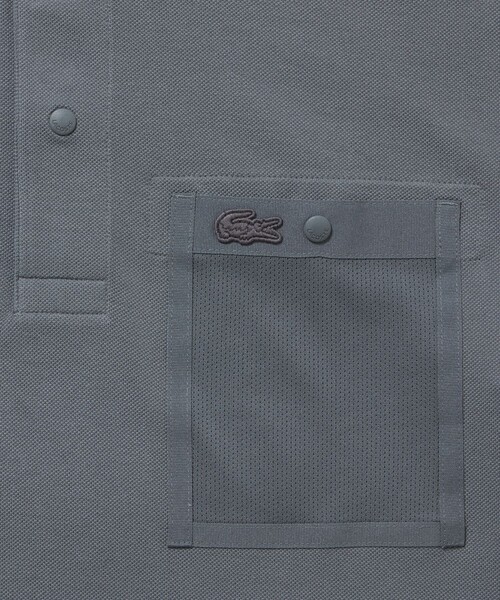 LACOSTE（ラコステ）の「メッシュポケットワントーンポロシャツ（ポロシャツ・メンズ・ブラック/オフホワイト/チャコール・2/5/4/3）」の8枚目の写真