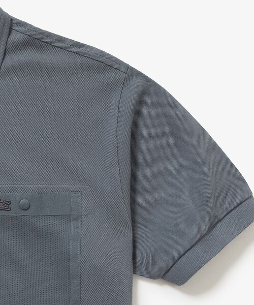 LACOSTE（ラコステ）の「メッシュポケットワントーンポロシャツ（ポロシャツ・メンズ・ブラック/オフホワイト/チャコール・2/5/4/3）」の9枚目の写真