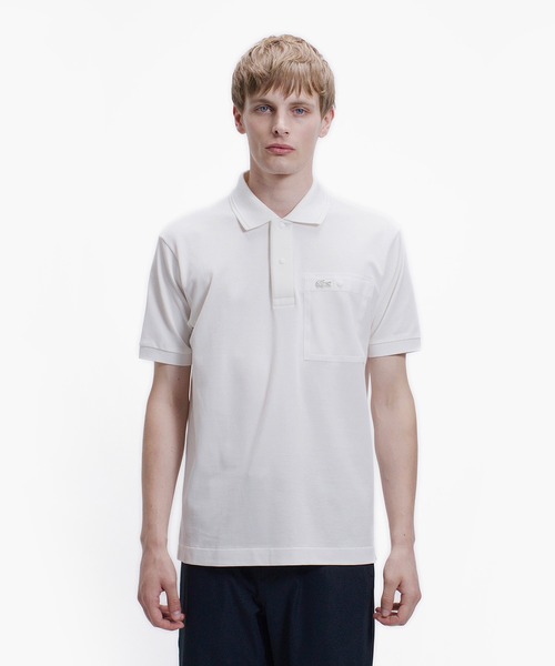 LACOSTE（ラコステ）の「メッシュポケットワントーンポロシャツ（ポロシャツ・メンズ・ブラック/オフホワイト/チャコール・2/5/4/3）」の2枚目の写真