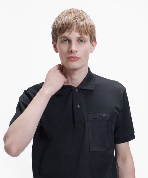 LACOSTE（ラコステ）の「メッシュポケットワントーンポロシャツ（ポロシャツ・メンズ・ブラック/オフホワイト/チャコール・2/5/4/3）」の17枚目の写真