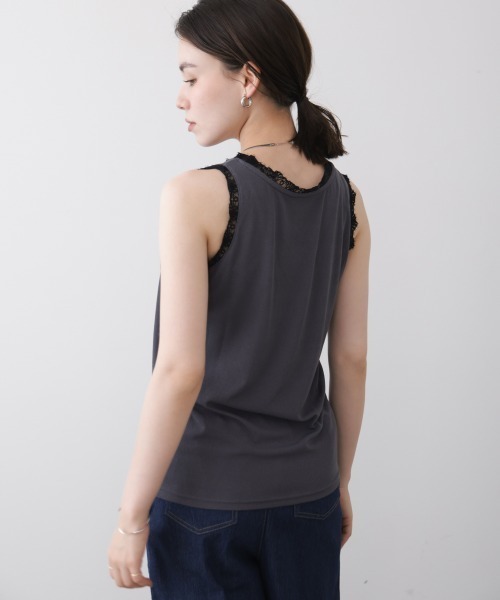 Bou Jeloud（ブージュルード）の「レーステレコタンク（タンクトップ・レディース・ブラック/モカ/チャコールグレー・FREE）」の21枚目の写真
