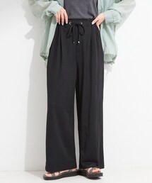 SHOO・LA・RUE | 【ひんやり/S-LL/洗濯機可】カノコ編みでさらっと快適 リラックスワイドパンツ(その他パンツ)