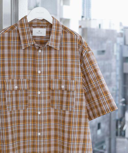 URBAN RESEARCH Sonny Label(アーバンリサーチサニーレーベル)の「ワッシャーチェックショートスリーブシャツ(シャツ/ブラウス・メンズ・オレンジ系その他/ブルー系その他/ブラウン系その他・LARGE/MEDIUM)」の3枚目の写真