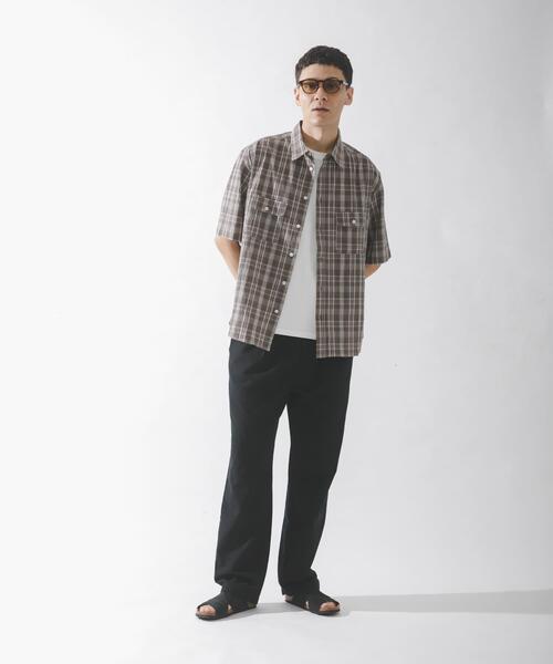 URBAN RESEARCH Sonny Label(アーバンリサーチサニーレーベル)の「ワッシャーチェックショートスリーブシャツ(シャツ/ブラウス・メンズ・オレンジ系その他/ブルー系その他/ブラウン系その他・LARGE/MEDIUM)」の11枚目の写真