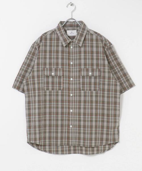 URBAN RESEARCH Sonny Label(アーバンリサーチサニーレーベル)の「ワッシャーチェックショートスリーブシャツ(シャツ/ブラウス・メンズ・オレンジ系その他/ブルー系その他/ブラウン系その他・LARGE/MEDIUM)」の13枚目の写真