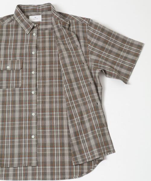 URBAN RESEARCH Sonny Label(アーバンリサーチサニーレーベル)の「ワッシャーチェックショートスリーブシャツ(シャツ/ブラウス・メンズ・オレンジ系その他/ブルー系その他/ブラウン系その他・LARGE/MEDIUM)」の16枚目の写真