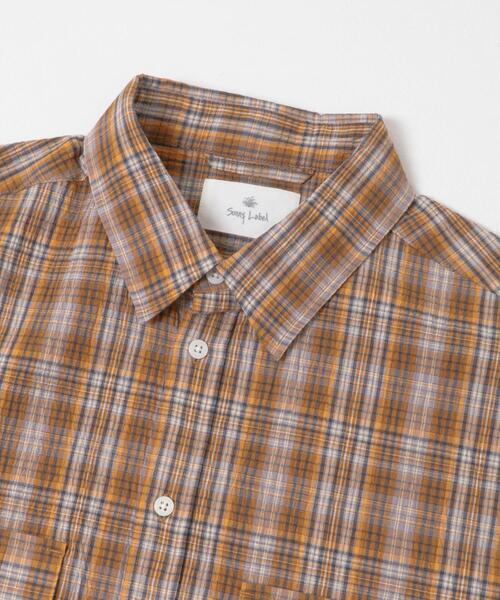 URBAN RESEARCH Sonny Label(アーバンリサーチサニーレーベル)の「ワッシャーチェックショートスリーブシャツ(シャツ/ブラウス・メンズ・オレンジ系その他/ブルー系その他/ブラウン系その他・LARGE/MEDIUM)」の4枚目の写真
