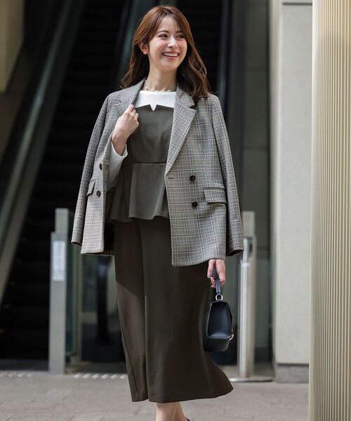 ANY SIS(エニィスィス)の「キャミワンピース × カットソー セット(セットアップ・レディース・黄土色系/グレー系・X-LARGE)」の9枚目の写真
