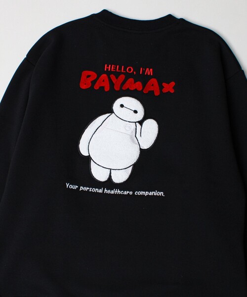 GLOSTER(グロスター)の「【BAYMAX/ベイマックス】サガラ刺繍クルースウェット 裏起毛(スウェット・メンズ・オフホワイト/ブラック・L/M)」の7枚目の写真