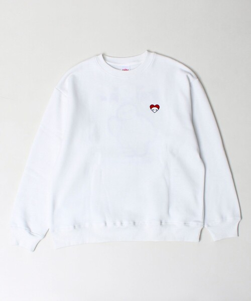 GLOSTER(グロスター)の「【BAYMAX/ベイマックス】サガラ刺繍クルースウェット 裏起毛(スウェット・メンズ・オフホワイト/ブラック・L/M)」の8枚目の写真
