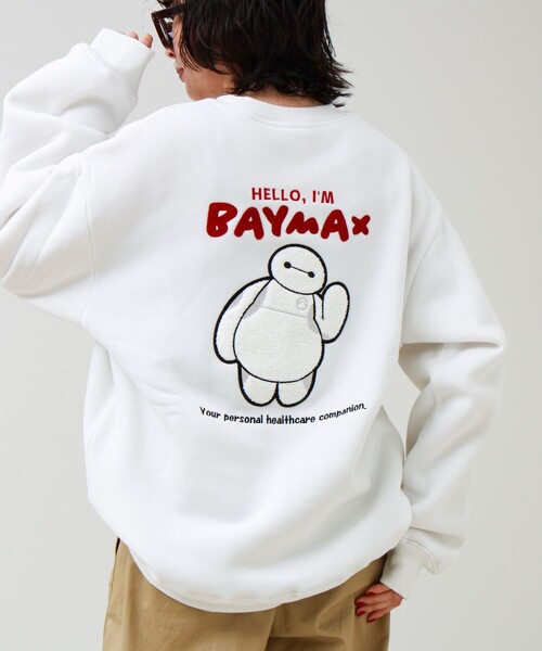 GLOSTER(グロスター)の「【BAYMAX/ベイマックス】サガラ刺繍クルースウェット 裏起毛(スウェット・メンズ・オフホワイト/ブラック・L/M)」の21枚目の写真