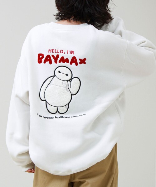 GLOSTER(グロスター)の「【BAYMAX/ベイマックス】サガラ刺繍クルースウェット 裏起毛(スウェット・メンズ・オフホワイト/ブラック・L/M)」の22枚目の写真