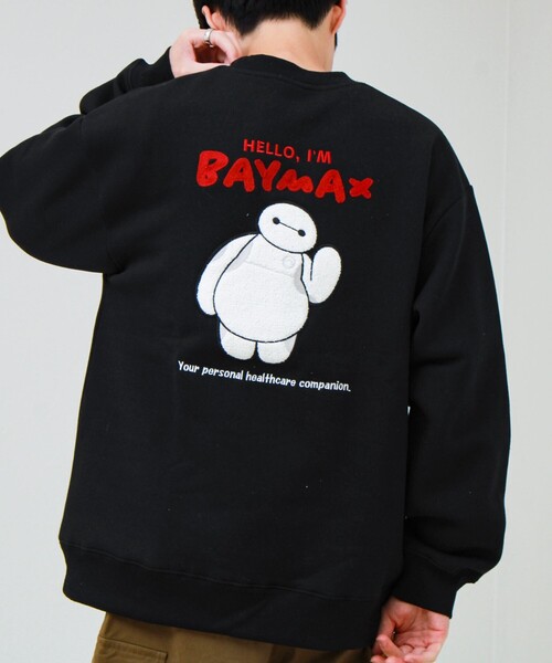 GLOSTER(グロスター)の「【BAYMAX/ベイマックス】サガラ刺繍クルースウェット 裏起毛(スウェット・メンズ・オフホワイト/ブラック・L/M)」の7枚目の写真