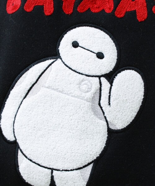 GLOSTER(グロスター)の「【BAYMAX/ベイマックス】サガラ刺繍クルースウェット 裏起毛(スウェット・メンズ・オフホワイト/ブラック・L/M)」の12枚目の写真