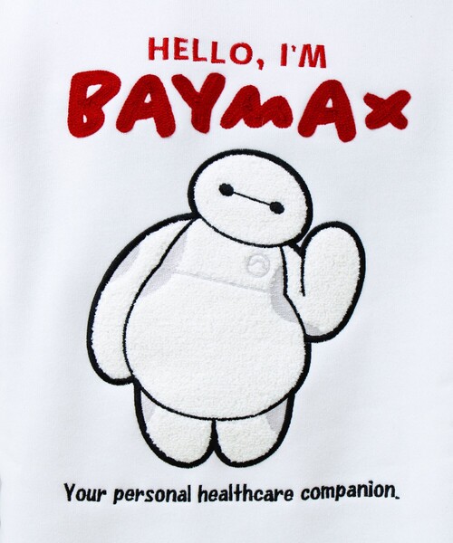 GLOSTER(グロスター)の「【BAYMAX/ベイマックス】サガラ刺繍クルースウェット 裏起毛(スウェット・メンズ・オフホワイト/ブラック・L/M)」の7枚目の写真
