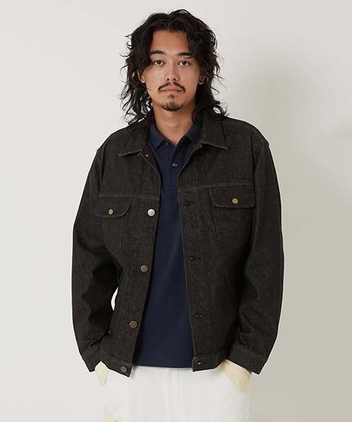HOLLYWOOD RANCH MARKET（ハリウッドランチマーケット）の「インプレッシブ ストレッチデニム Ｇジャケット（デニムジャケット・メンズ・ブラック・XL/S/M/L）」の2枚目の写真