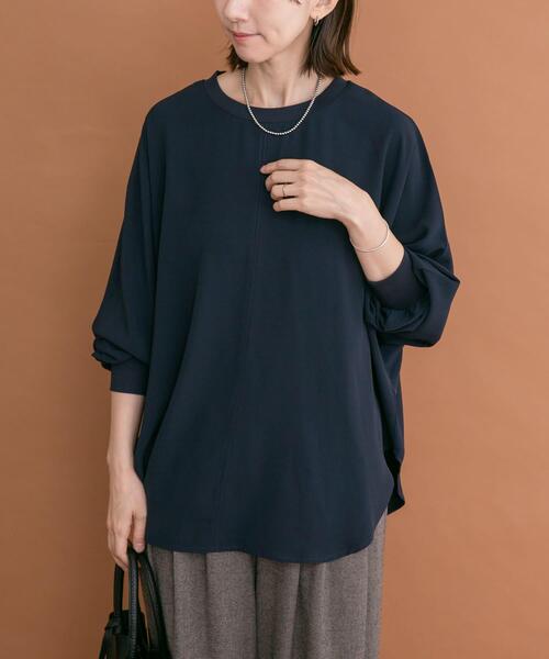 ITEMS URBANRESEARCH(アイテムズ アーバンリサーチ)の「ドルマンブラウス(シャツ/ブラウス・レディース・ブラック/ネイビー/ライトブルー/ホワイト・FREE)」の4枚目の写真