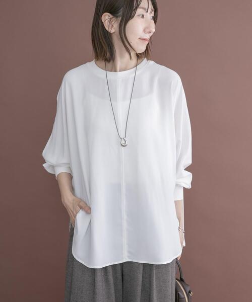 ITEMS URBANRESEARCH(アイテムズ アーバンリサーチ)の「ドルマンブラウス(シャツ/ブラウス・レディース・ブラック/ネイビー/ライトブルー/ホワイト・FREE)」の7枚目の写真