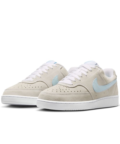 NIKE(ナイキ)の「NIKE ナイキ ナイキ コート ビジョン LO SD PRM(スニーカー・レディース・ホワイト×ブルー・25.0cm/24.5cm/24.0cm/23.5cm/23.0cm)」の3枚目の写真