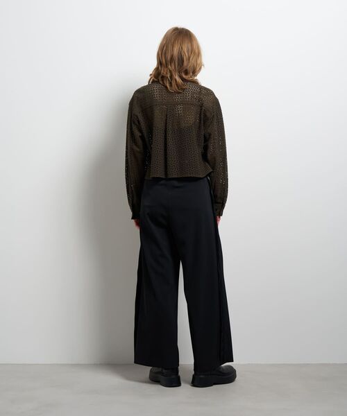 LANVIN en Bleu(ランバンオンブルー)の「サイドテープワイドパンツ(その他パンツ・レディース・ブラウン/ブラック・36/38)」の5枚目の写真