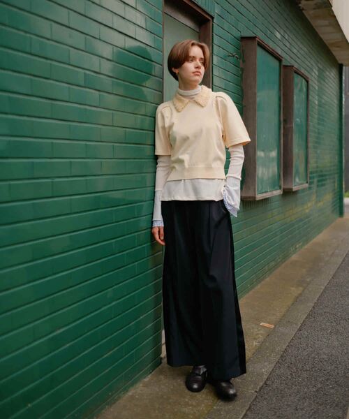 LANVIN en Bleu(ランバンオンブルー)の「サイドテープワイドパンツ(その他パンツ・レディース・ブラウン/ブラック・36/38)」の16枚目の写真