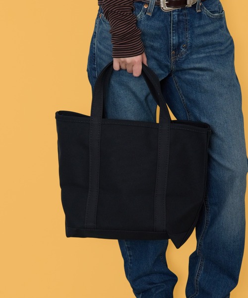 L.L.Bean(エルエルビーン)の「L.L.Bean/エル・エル・ビーン Solid Boat and Tote Medium/JPN USA製 キャンバス トートバッグ ソリッドカラー お散歩 デイリー カジュアル アウトドア 2026年秋冬(トートバッグ・メンズ・ブラック/ネイビー/ナチュラル・ONE SIZE)」の1枚目の写真