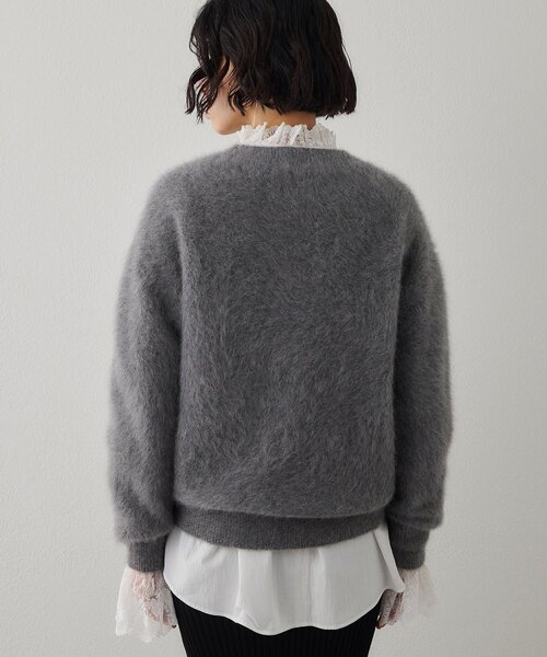 Whim Gazette（ウィムガゼット）の「〈WEB限定〉ファークルーネックプルオーバー（ニット/セーター・レディース・ブラウン/グレー/オフホワイト・FREE）」の10枚目の写真