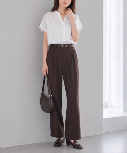 Muffiny(マフィニー)の「エアリージャガードブラウス【Indian Cotton】(シャツ/ブラウス・レディース・オフホワイト/ブラック・MEDIUM)」の11枚目の写真