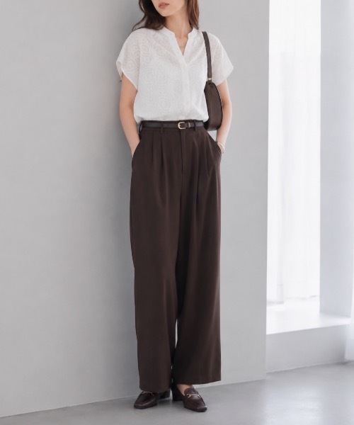 Muffiny(マフィニー)の「エアリージャガードブラウス【Indian Cotton】(シャツ/ブラウス・レディース・オフホワイト/ブラック・MEDIUM)」の12枚目の写真
