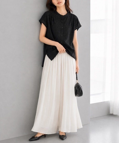 Muffiny(マフィニー)の「エアリージャガードブラウス【Indian Cotton】(シャツ/ブラウス・レディース・オフホワイト/ブラック・MEDIUM)」の19枚目の写真