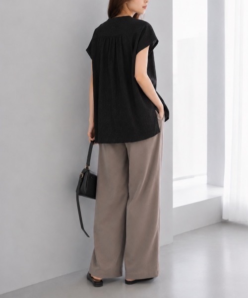 Muffiny(マフィニー)の「エアリージャガードブラウス【Indian Cotton】(シャツ/ブラウス・レディース・オフホワイト/ブラック・MEDIUM)」の21枚目の写真