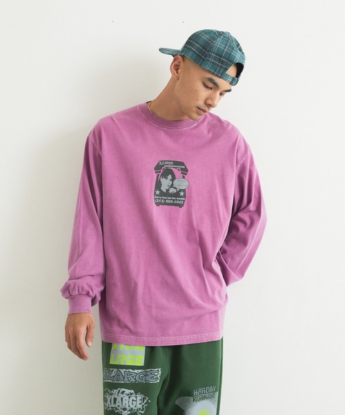 XLARGE(エクストララージ)の「COMMUNICATIONS L/S TEE(Tシャツ/カットソー・メンズ・ブラック/ネイビー/ピンク・S/M/L/XL)」の3枚目の写真