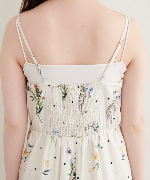 natural couture(ナチュラルクチュール)の「オリジナル花柄キャミワンピース(ワンピース・レディース・モカ/アイボリー/チャコールグレー・FREE)」の18枚目の写真
