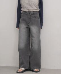 【サイズ展開あり】折り返しデニムパンツ