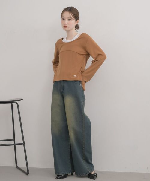 RETRO GIRL(レトロガール)の「【サイズ展開あり】折り返しデニムパンツ(デニムパンツ・レディース・ブルー/ブラック・MEDIUM/LARGE)」の9枚目の写真