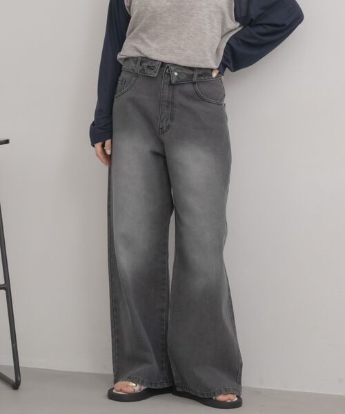 RETRO GIRL(レトロガール)の「【サイズ展開あり】折り返しデニムパンツ(デニムパンツ・レディース・ブルー/ブラック・MEDIUM/LARGE)」の17枚目の写真