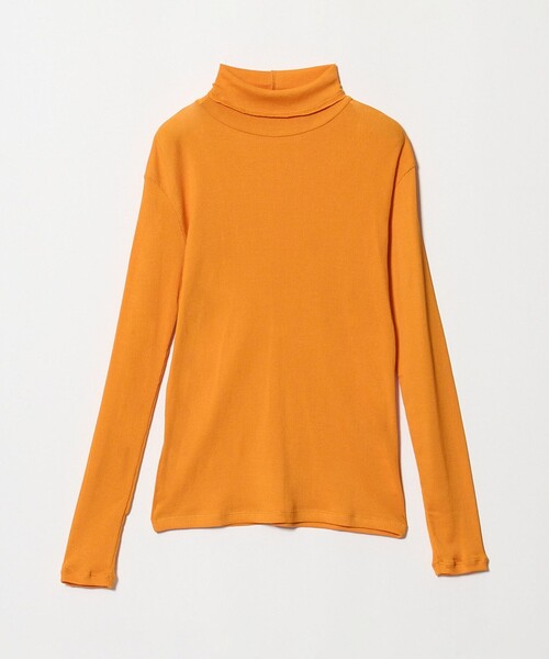UNITED ARROWS（ユナイテッドアローズ）の「コットン テレコ タートル カットソー（Tシャツ/カットソー・レディース・オレンジ/ダークブラウン/ブラック/ホワイト・FREE）」の4枚目の写真