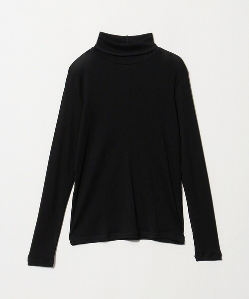 UNITED ARROWS（ユナイテッドアローズ）の「コットン テレコ タートル カットソー（Tシャツ/カットソー・レディース・オレンジ/ダークブラウン/ブラック/ホワイト・FREE）」の3枚目の写真